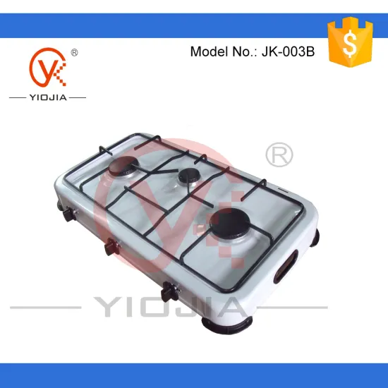 3 burner gas stove with manual ignition without cover