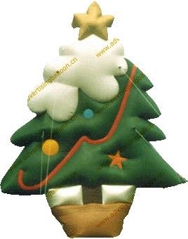 Inflatable Christmas Tree with Yellow Star for Decoration and Celebration
