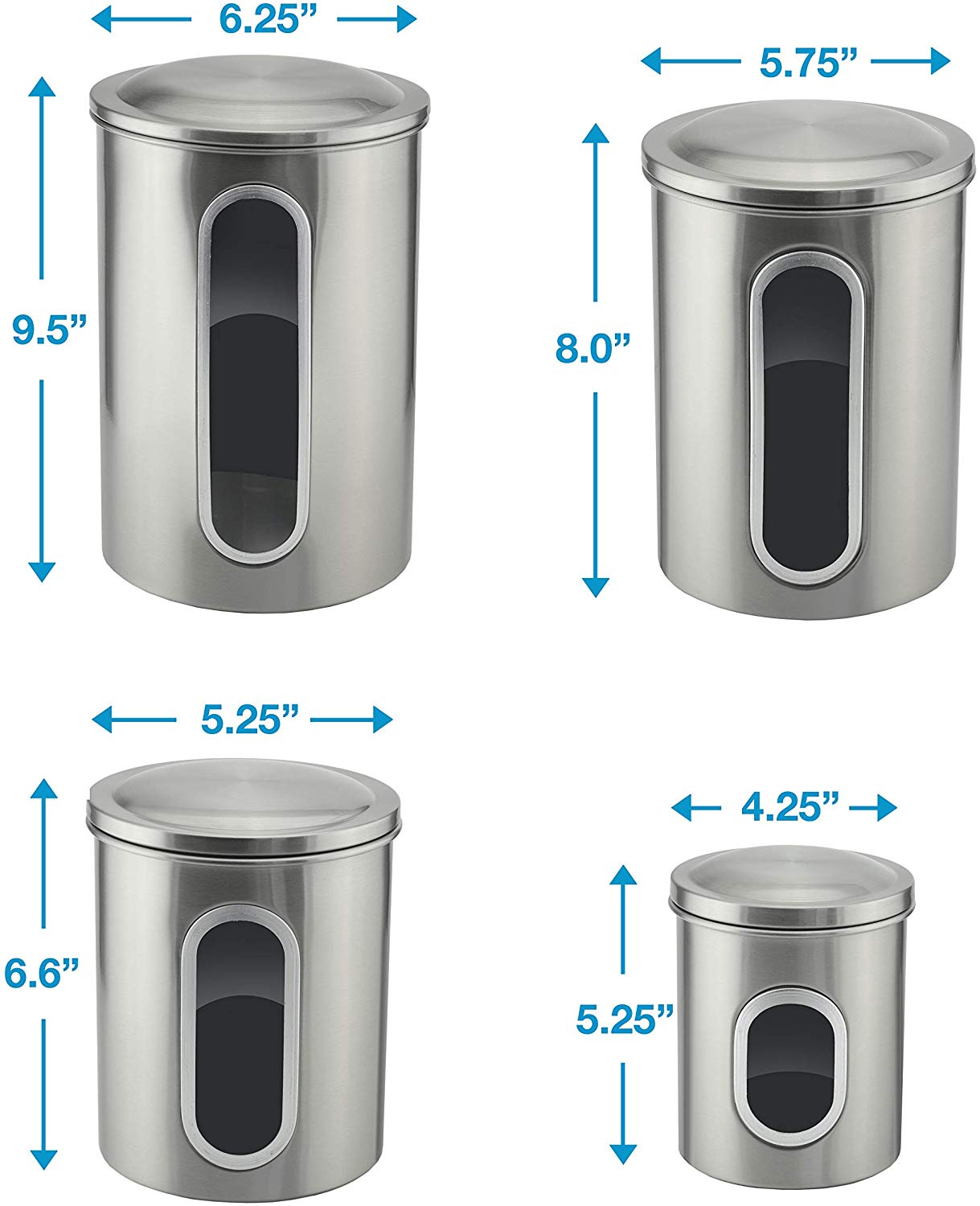 stainless steel kitchen canister