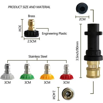 Basınçlı yıkama adaptörü, 1/4 &#39;&#39; Hızlı Bağlantı Bağlantısı