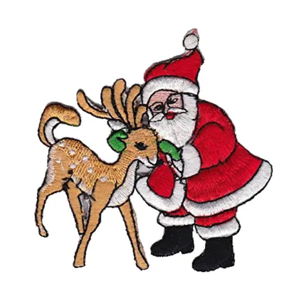 Christmas Santa Mickey Mouse Embroidered Patch