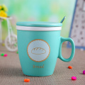 Cute Ceramic Coffee Milk Mug With Lid