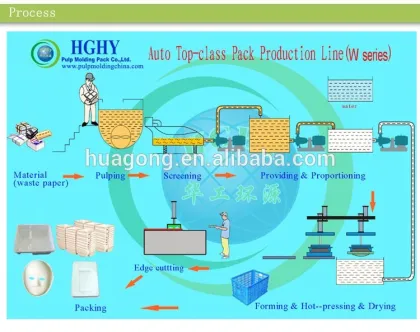 HGHY full automatic pulp thermoforming disposable paper tableware machine