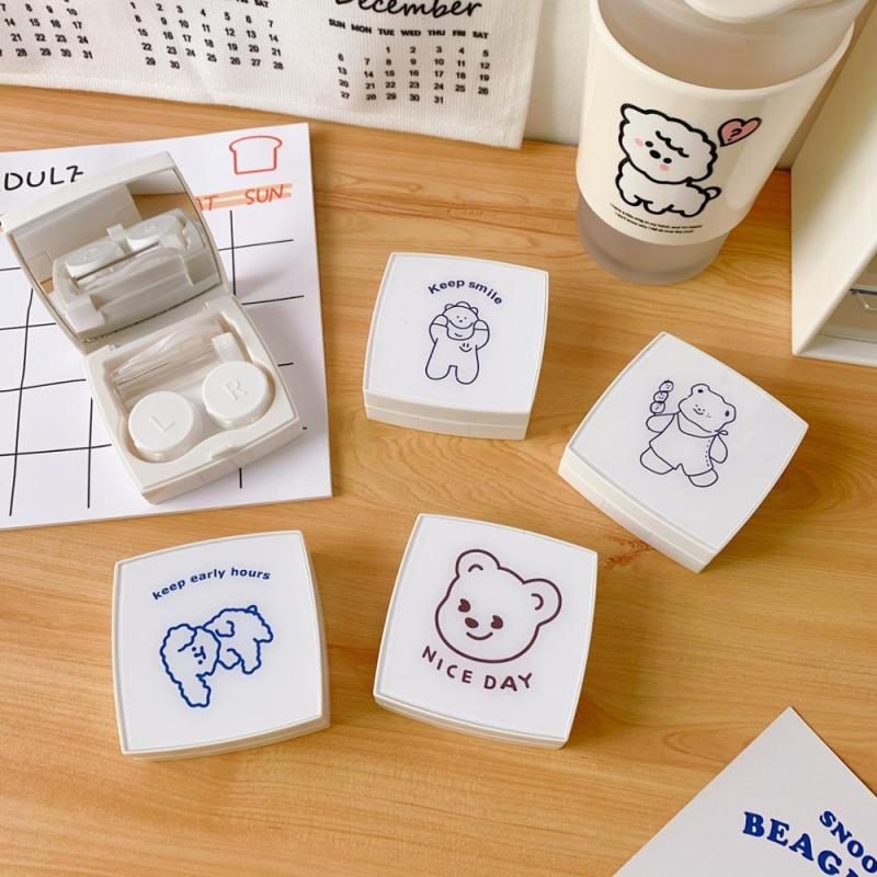 Contact Lens Case Eye Contact Lens Box Women Travel Contact Lenses Case Leakproof Container Lenses Box for Display Box