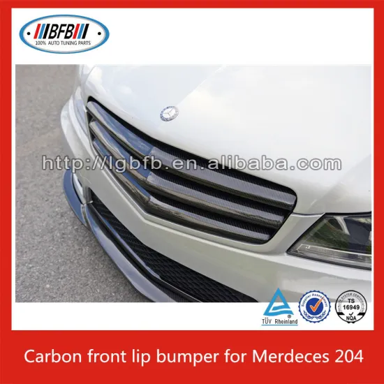 CF CARBON FRONT BUMPER LIP SPOILER WING BODYKIT Fit for 2010-12 MERCEDES W204 C63 SEDAN