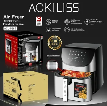 ACKILISS Single Basket Air Fryer Electric with Touch Control