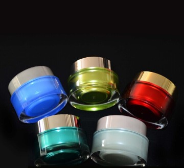 double wall cream jars eco bamboo cream jars cosmetic packaging plastic jar inside