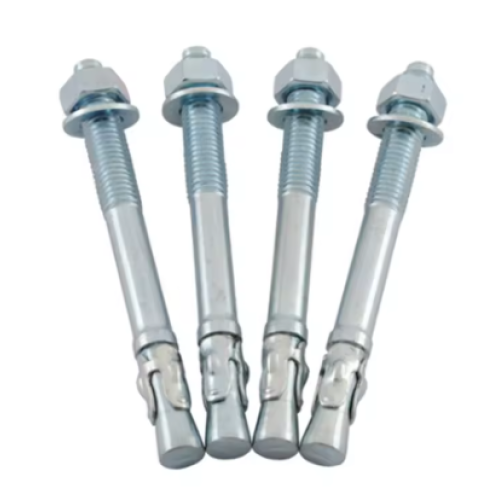 Construção de segurança em aço com âncora em cunha para concreto