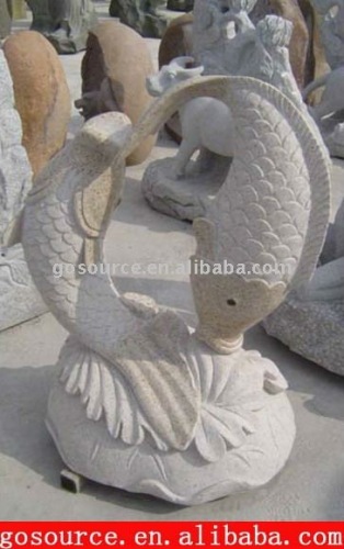 stone ornamental fish sculpture