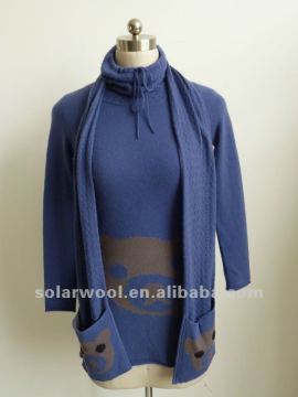 Ladies Merino Wool Cashmere Sweater Twinset