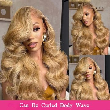 Honey Blonde wig 13x6 blúndur