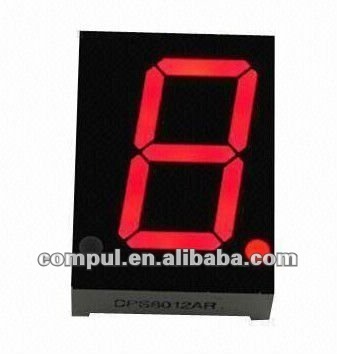 0.8" Super Red, Common Anode, Single Digit 7 segment LED Display