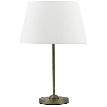 Metal Table Lamps with Fine brushed and white Shade for Living Room