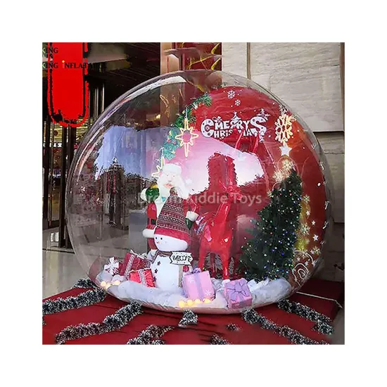 Christmas Inflatable Decorations: Bubble Tent & Giant Snow Globe Photo Booth