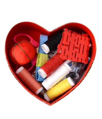 Traditional Chinese Style YUK Sewing Kit with Peony Flower Pattern: A Multifunctional Dowry Treasure Box for Marriage