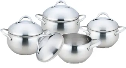 Stainless Steel Casserole Handle Apple Shape Casserole Pot