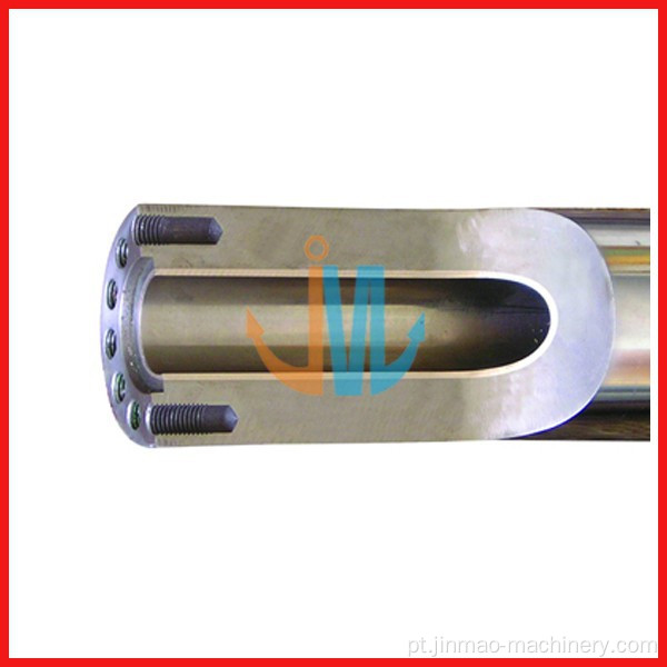 Parafuso de injeção bimetálico e cilindro para fibra de vidro de composto