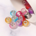 Glass Beads 14mm Handcrafted Big Hole Mat Beads