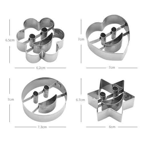 Edelstahlform Smiley Gesichtskeksform Schimmelpilze