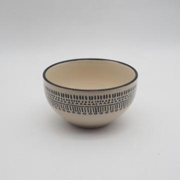 Cerinería de cerámica hecha a mano, cena de gres seta pintada a mano, vajilla de cerámica favorable