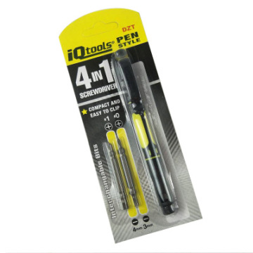 Compact 4-in-1 Pen Style Screwdriver with Mini Bit Set: The Ultimate Space-Saving Tool for Electronics, DIY Projects, and More - Aluminum Alloy Construction for Durability