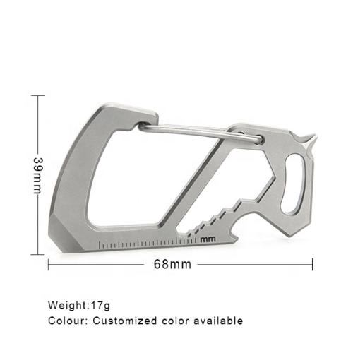 Keychain de titanio colorido GR5 personalizado