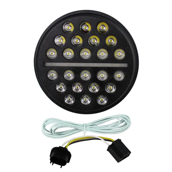 7 Inch LED Headlight with Center Light for Jeep JK and Land Rover 110 Defender