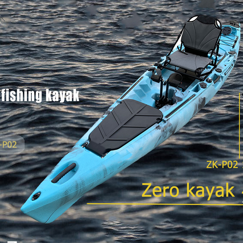 Best New Roto Molded 14ft Solo Fishing Kayak with Lure, Fin, and Pedal Drive 2019-2020