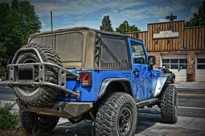 Poison Spyder Body-Mounted Tire Carrier for 2007-2017 Jeep Wrangler JK