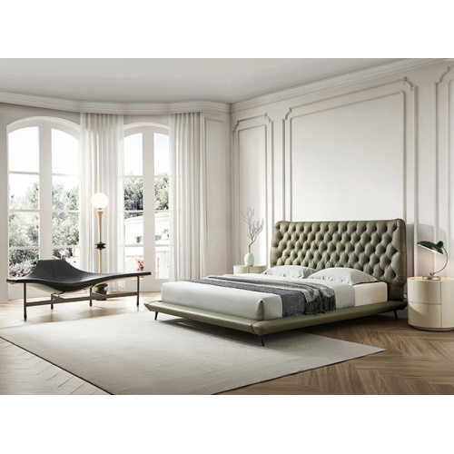 High And Soft Headboard Contemporary Beds Comfortable Design Beds Covered With Soft Edges Manufactory