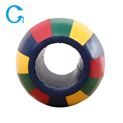 Kids indoor climbing play equipment rainbow barrel soft play gym