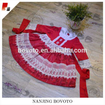 JanntBB Chinese red long sleeves Christmas dress