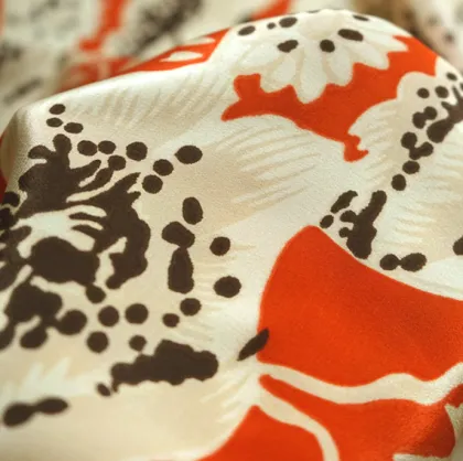 16mm Screen Printed Silk Crepe Soft Textile Silk Fabric