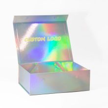 Luxury Custom Logo Folding Magnetic Holographic Paper Boxes