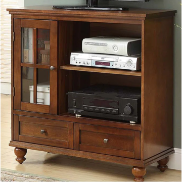 TV Stand Entertainment Center with Open Storage Shelves