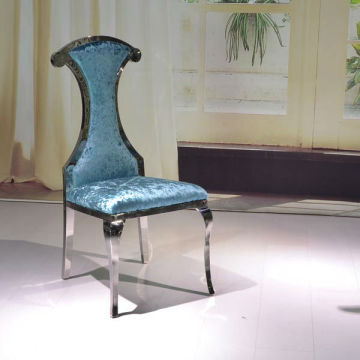 2013 New Model High Back Blue Fabric Dining Chair