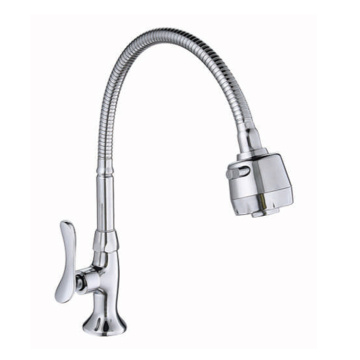 Abs handle chrome durable flexible spout kitchen faucet