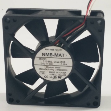 24V 0.19A 8020 80x80x20mm kipas pendingin tiga kawat-3108NL-05W-B59