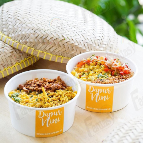 Salada de embalagem segura Spaghetti Food Paper Bowl