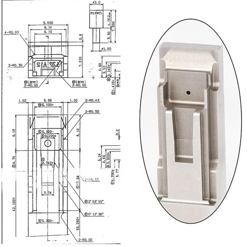 Precision plastic mold parts in YIZE MOULD are processed strictly