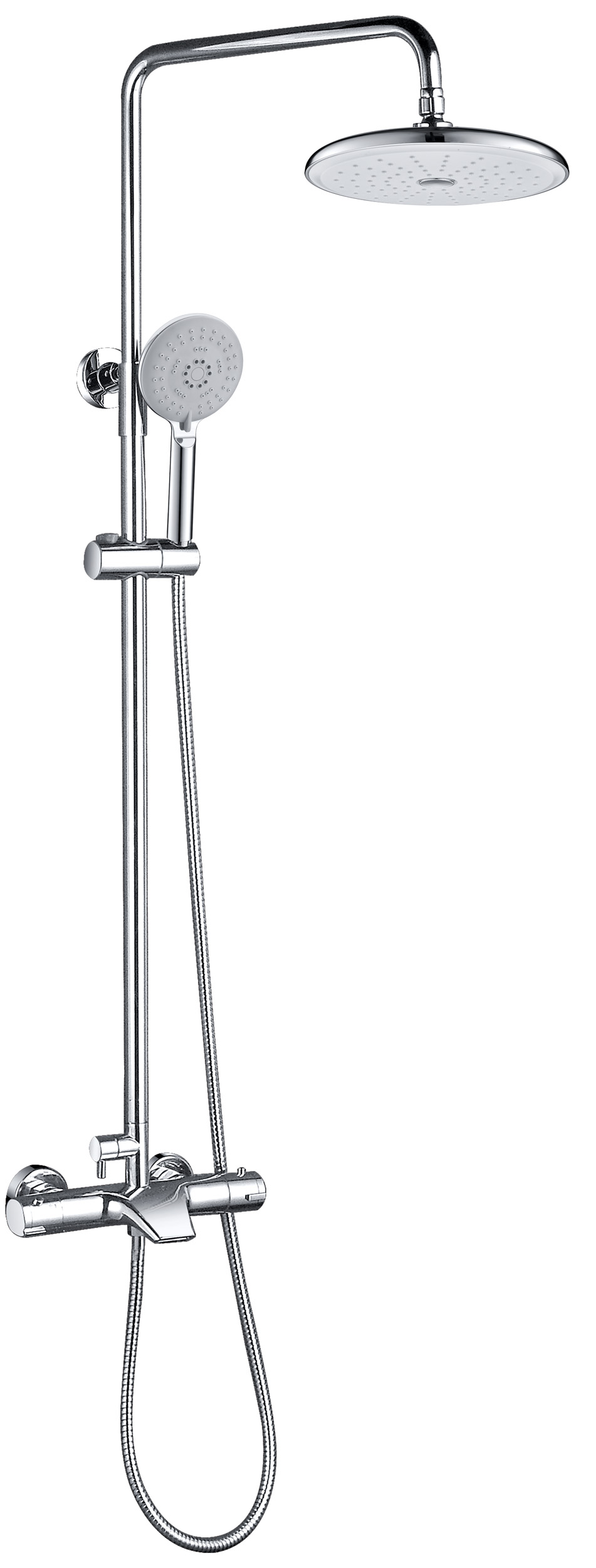 Chrome Thermostatic Mixer Shower Dual Handle Valve