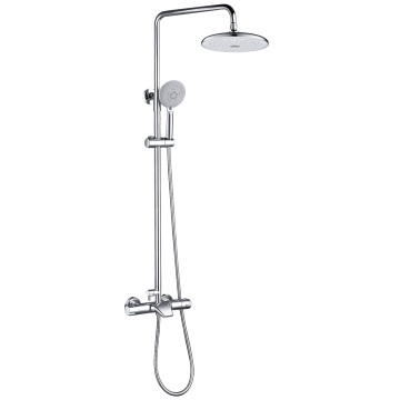 Chrome thermostatische mixer douche dubbele handgreepklep