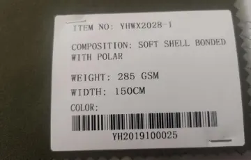 Solid Soft Shell Bonded With Polar Fabric