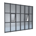 Profilo di tende in vetro di costruzione di estrusione in alluminio