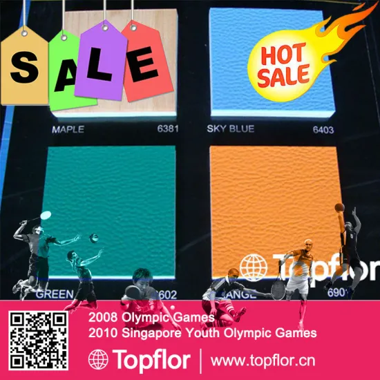 Topflor indoor sports flooring Flex sports flooring pvc sports mats