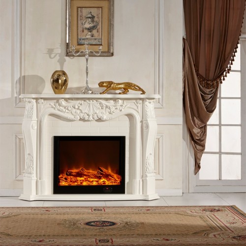 Fireplace Gelbox With Wood Mantel