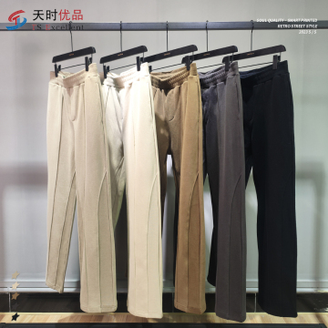 Custom Logo Velvet Casual Pants with Micro Speaker