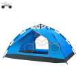 tenda da campeggio blu monostrato per 3-4 persone