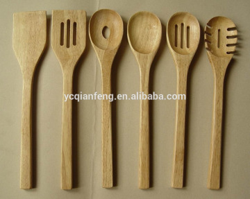Wood Utensils 6-Pieces Set, Made of Rubber wood
