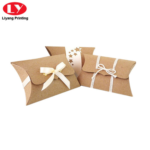 Caixa de embalagem de sabão em estilo de travesseiro com arco de fita